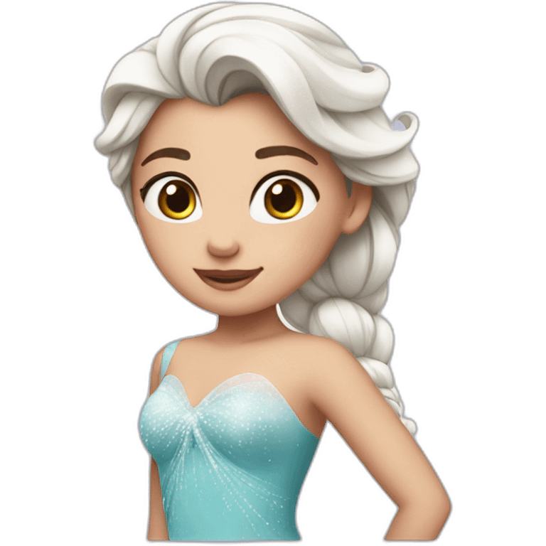 a girl with elsa costume emoji