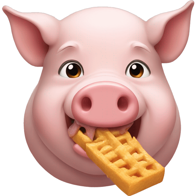 Pig eating  emoji