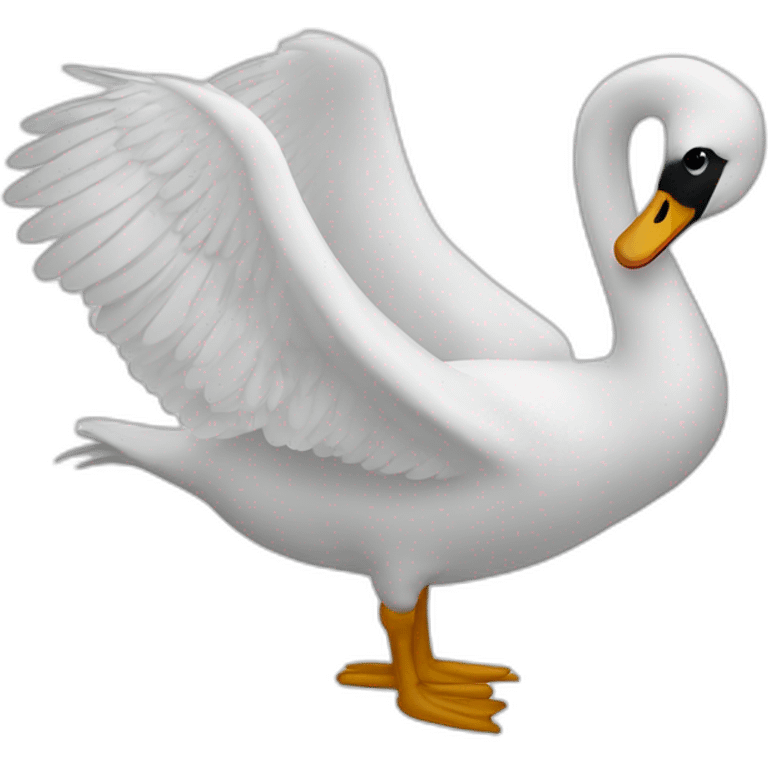 Swan bird left wing emoji