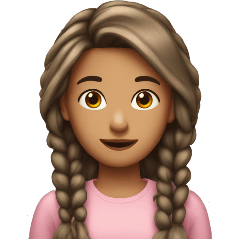 A girl with her best friend  emoji