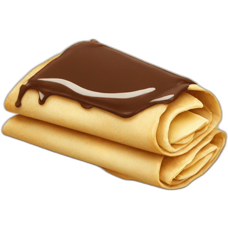 crêpe with nutella filling, wrapped in paper emoji