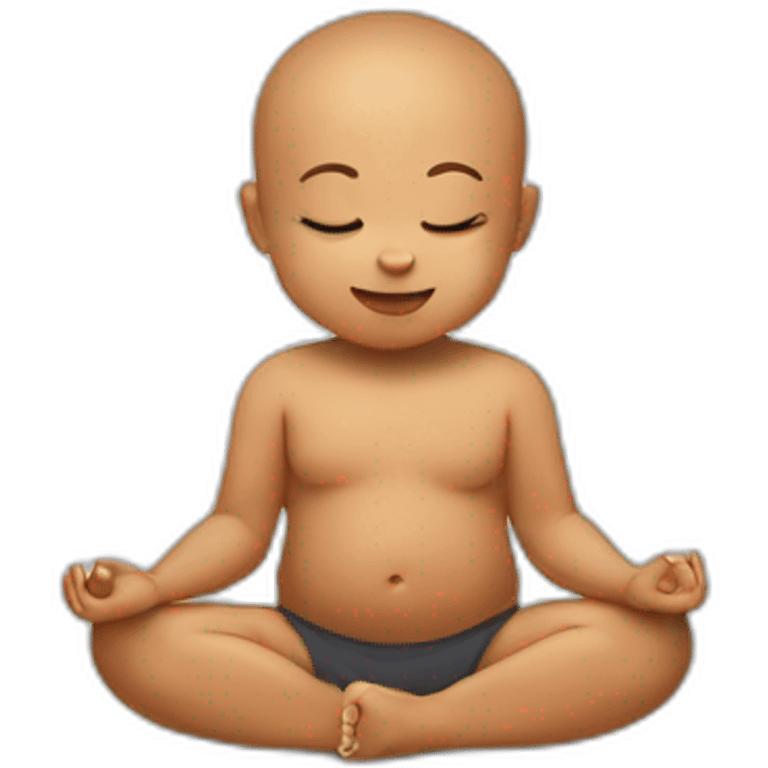 Bébé yoga emoji