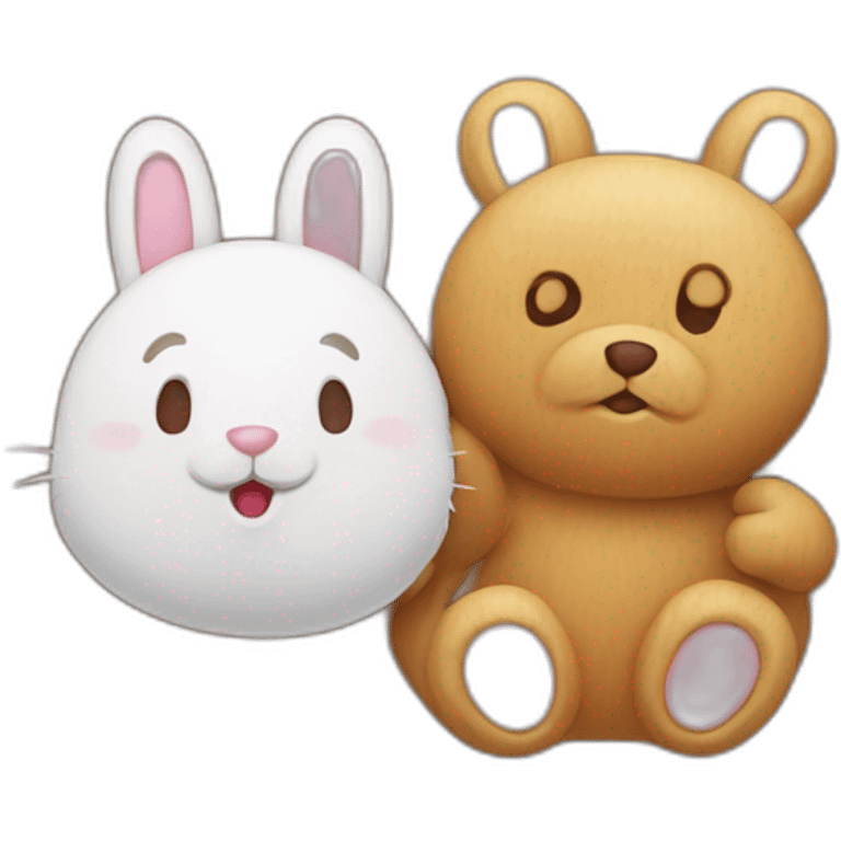 Rabbit bunny enjoyiny bear wood emoji