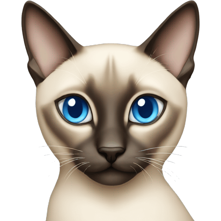  one siamese cat with blue eyes emoji