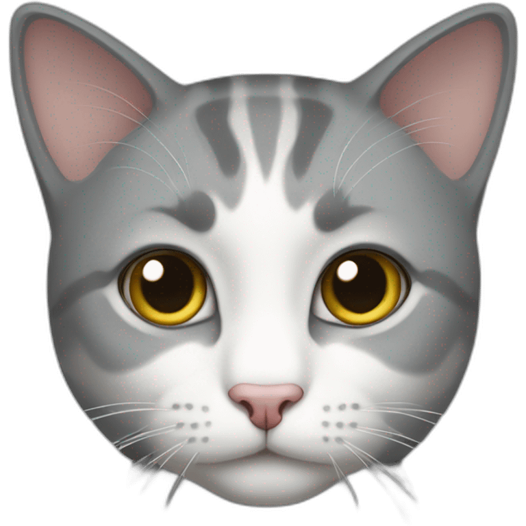 gray & white cat emoji