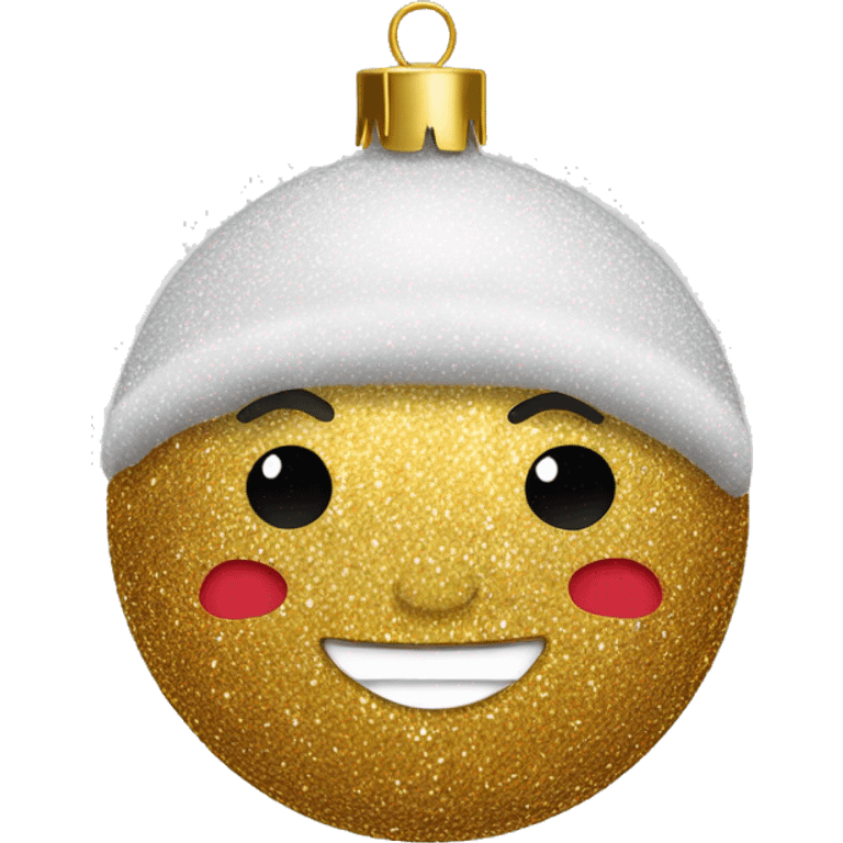 glitter Christmas bauble emoji