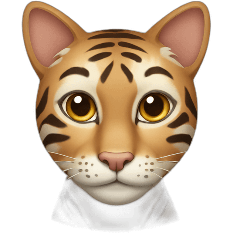 brown and beige cat tiger emoji