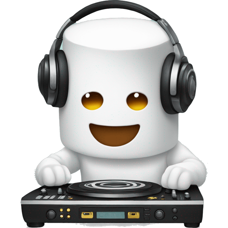 Marshmallow dj emoji