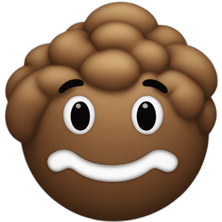 A poop emoji but its on a smiley faces top emoji