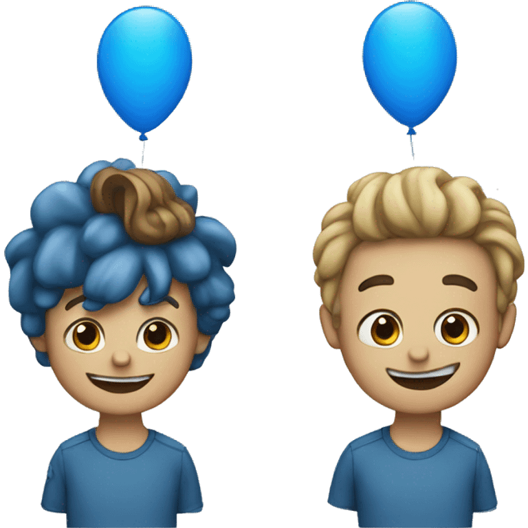 2 blue balloons emoji