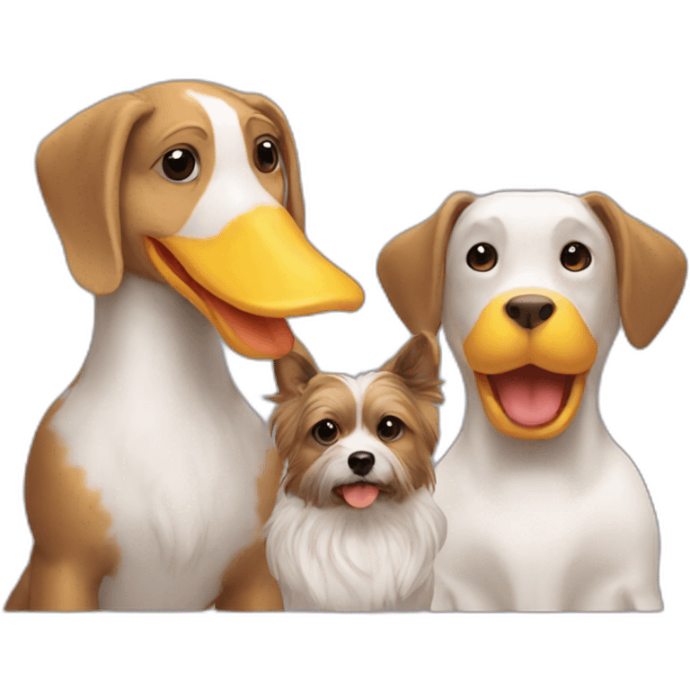 3 ducks and a dog emoji