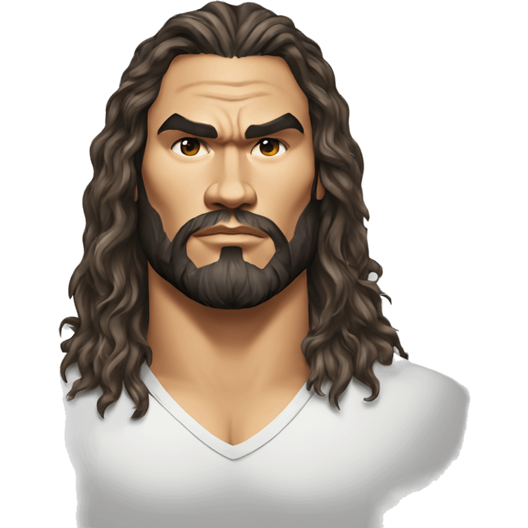 realistic jason momoa wearing tee emoji