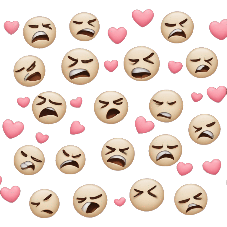 angry face with hearts surrounding emoji