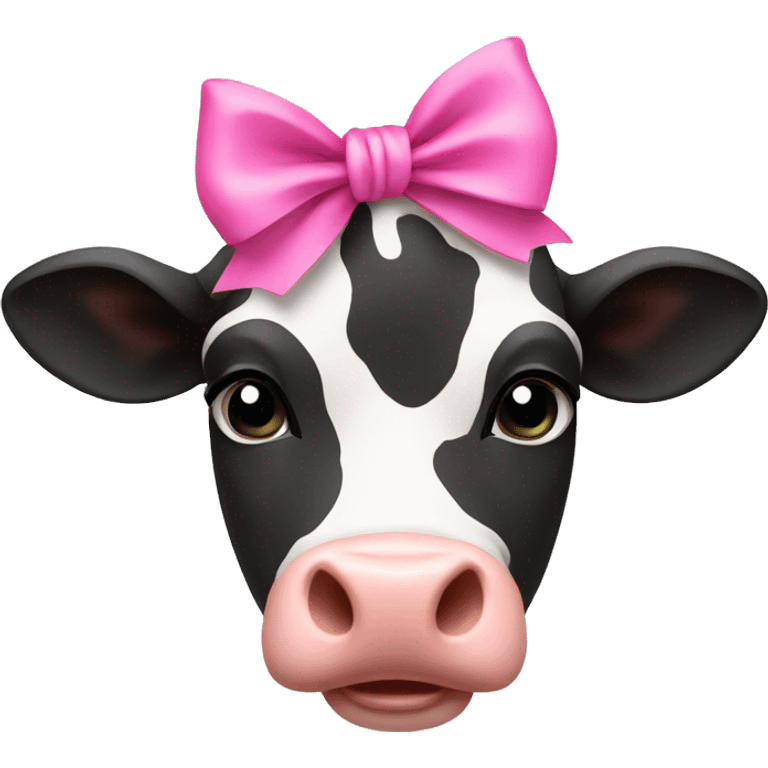 Cow with pink bow  emoji