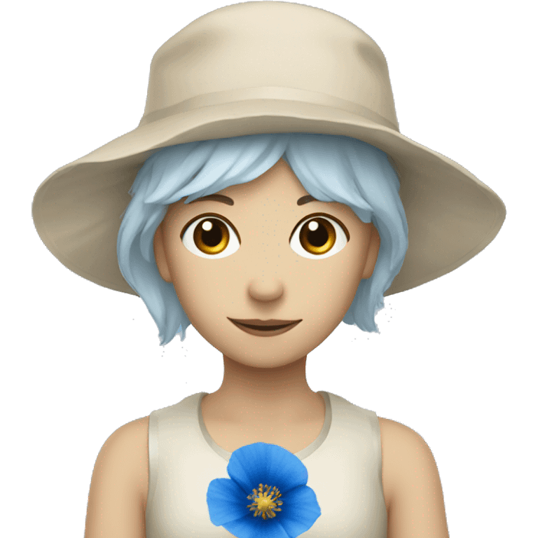 Blue poppy emoji