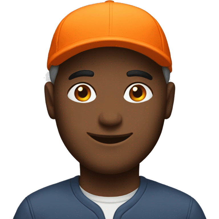 men with orange cap emoji