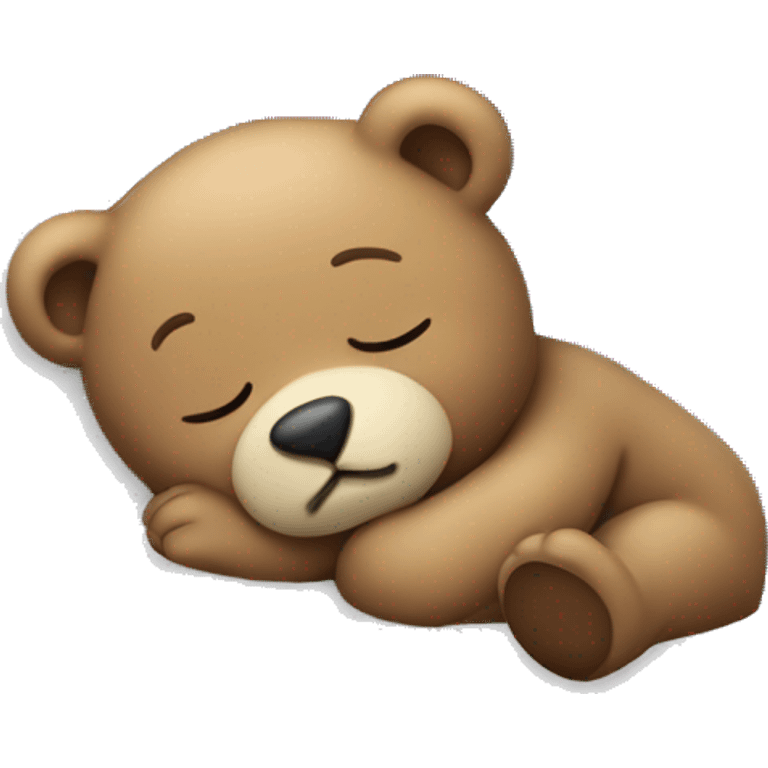 Teddy bear sleeping on the moon emoji