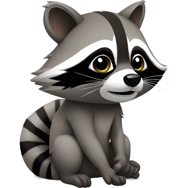 raccoon,cut, young emoji