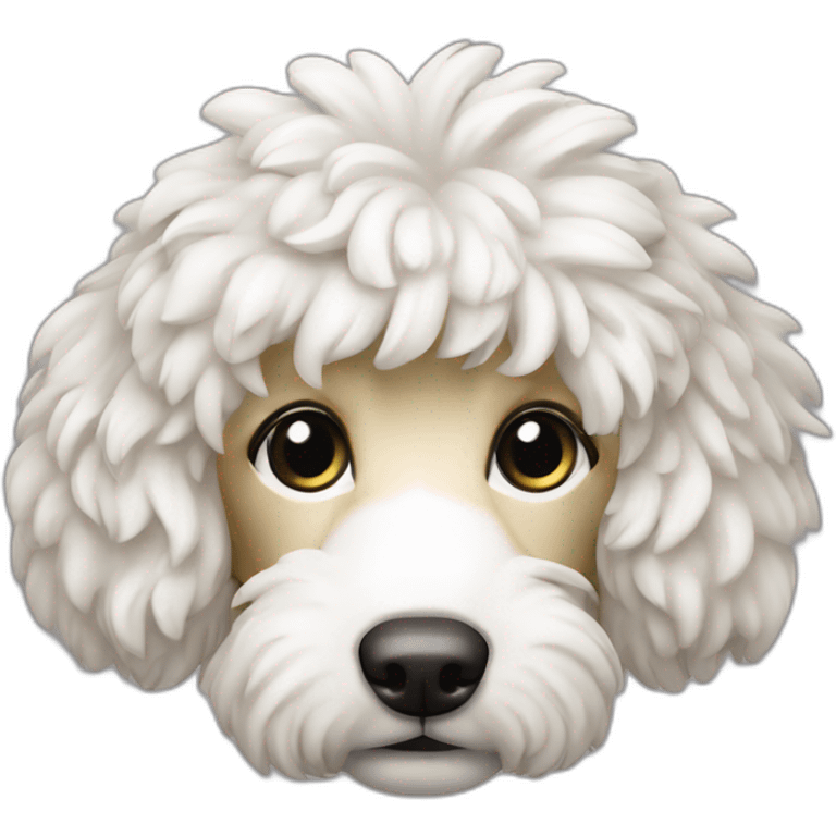 caniche toy blanco emoji