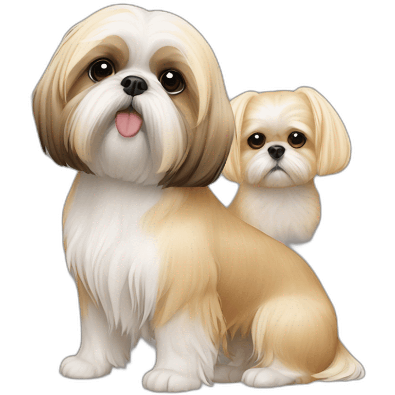 shihtzu and a blondie emoji