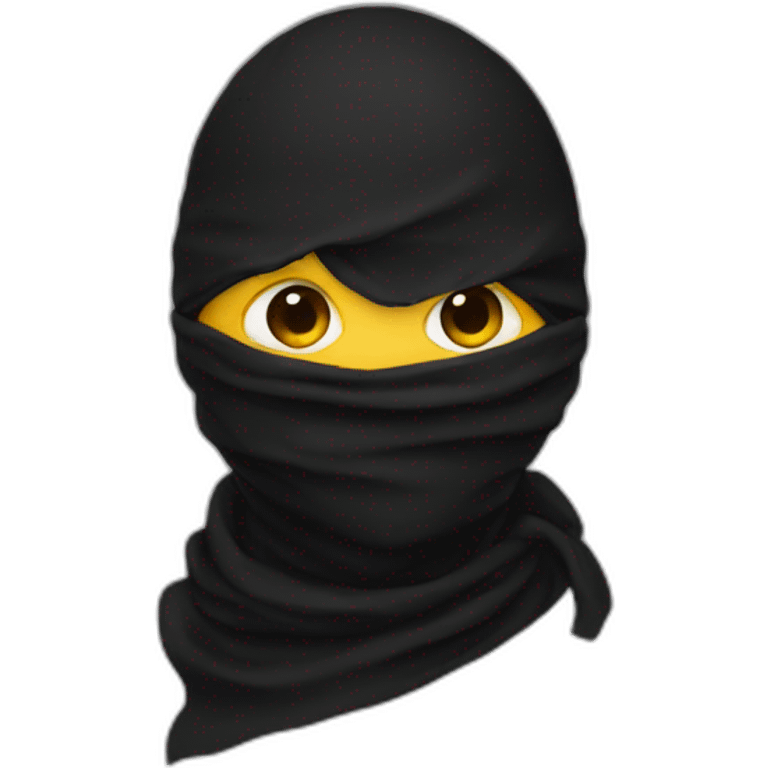 black scarf mask emoji