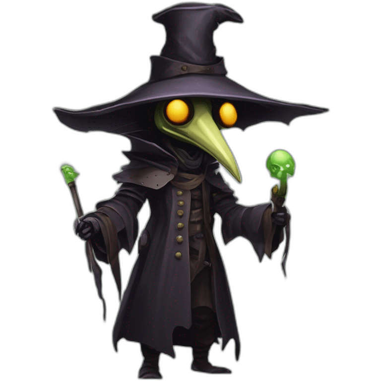 alien  Plague Doctor roguelike rpg style inspired by slay thee spire emoji