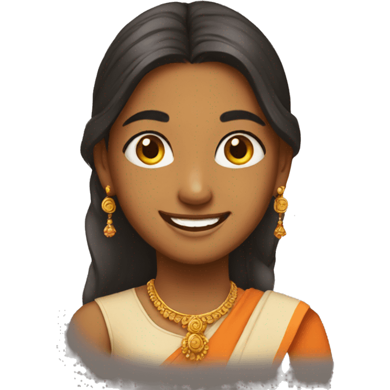  hindu girl smiling emoji