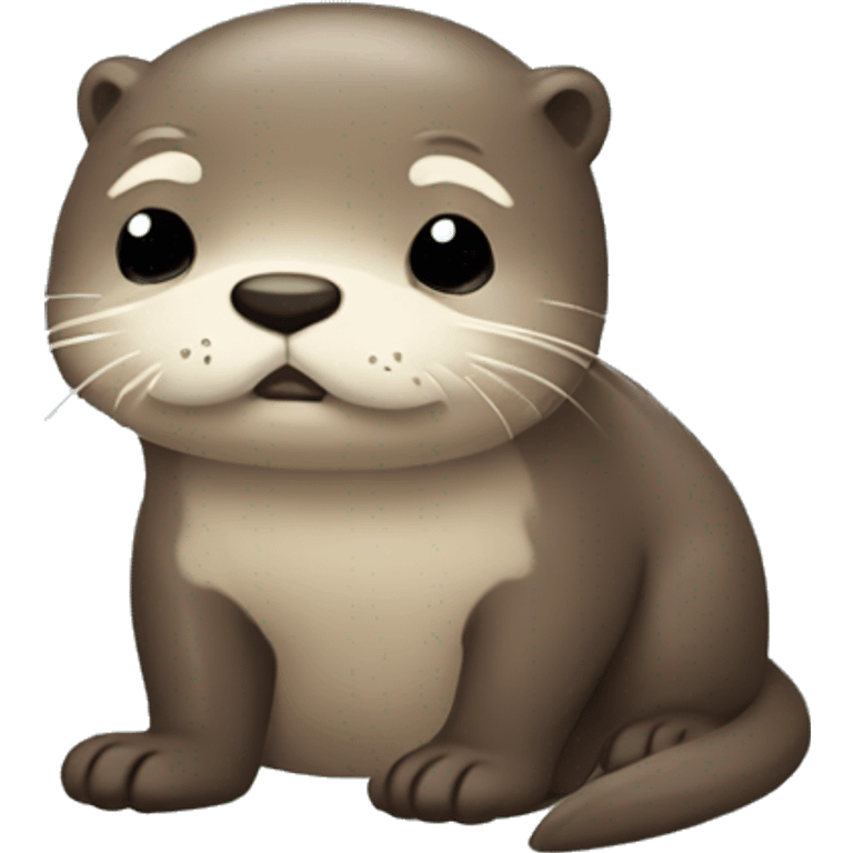 create a sad otter out of a blande  emoji