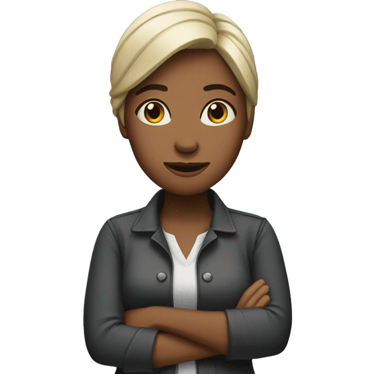 Woman with arms folded emoji