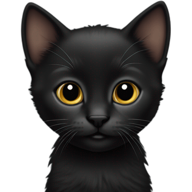 Small black kitten emoji