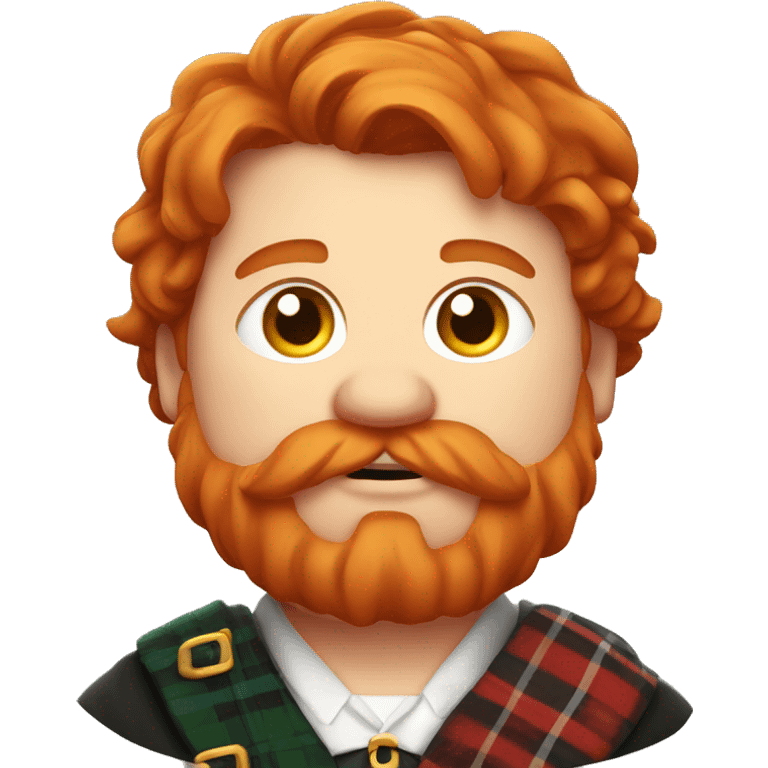 obese Scottish redhead male in a kilt and Scottish clothing emoji