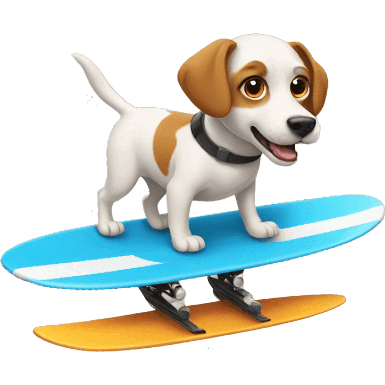 Dog surfing emoji