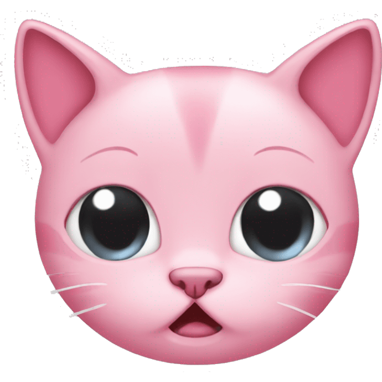 pink cat crying emoji