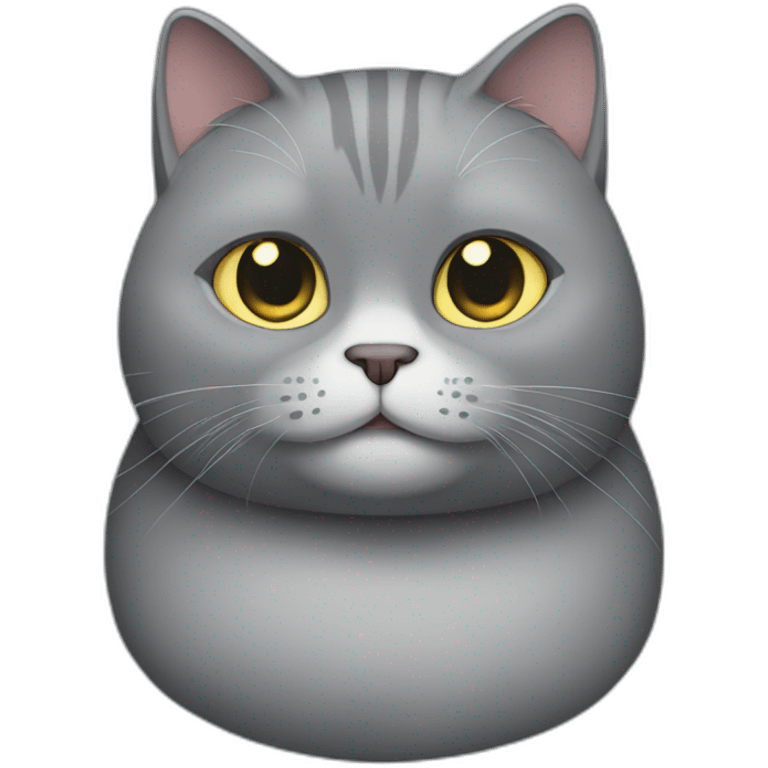 fat grey cat emoji