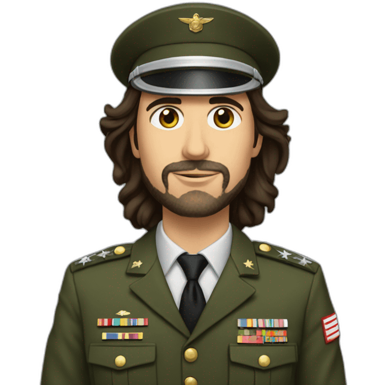 Pablo iglesias con uniforme militar emoji