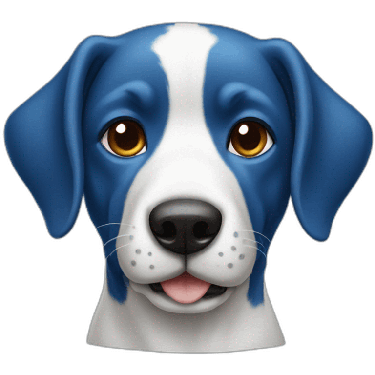 Un chien bleu emoji