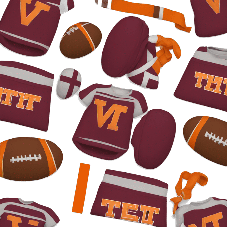 Virginia Tech college gear maroon orange VT emoji