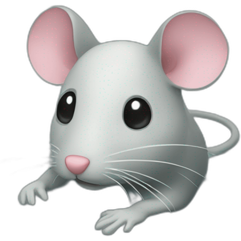 a mouse swimming in a lake emoji