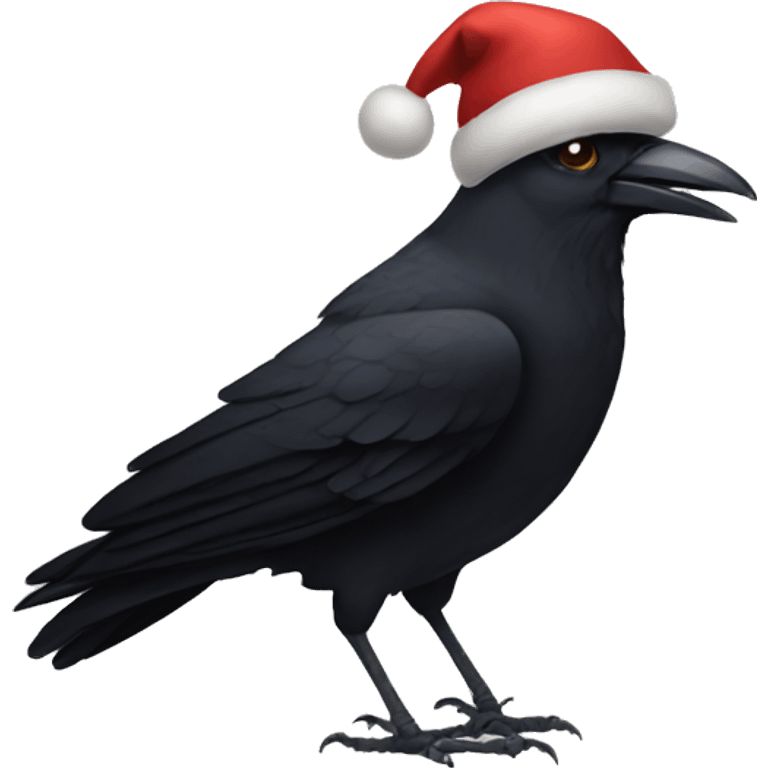 Christmas crow emoji