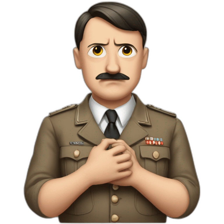 hitler making a heart with his hands emoji