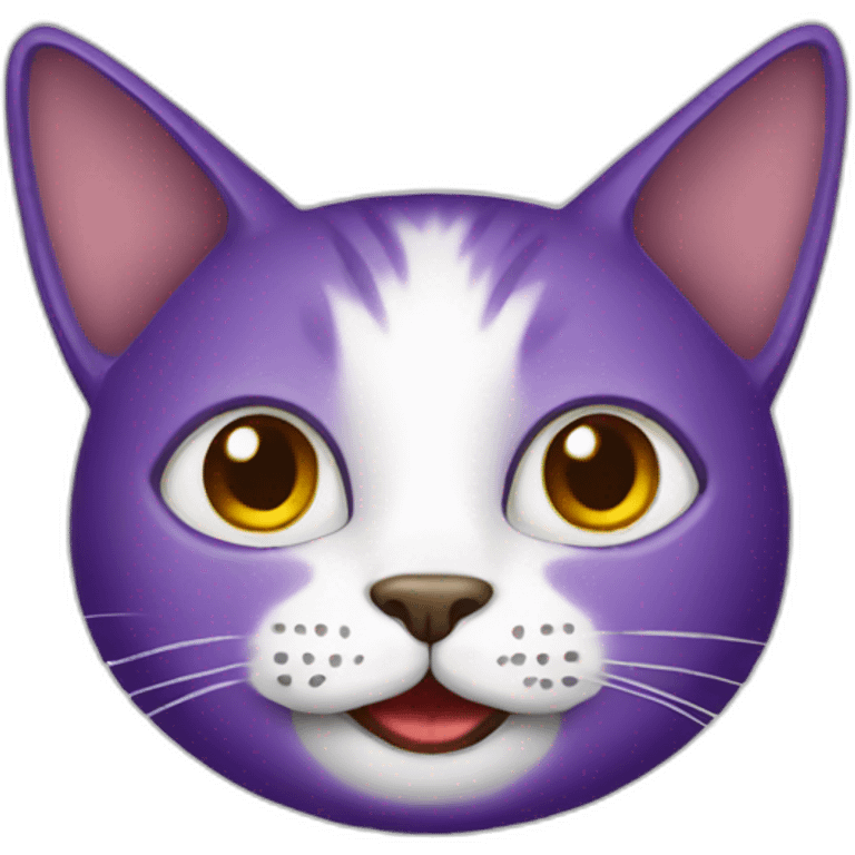 Cat with Aubergine  emoji