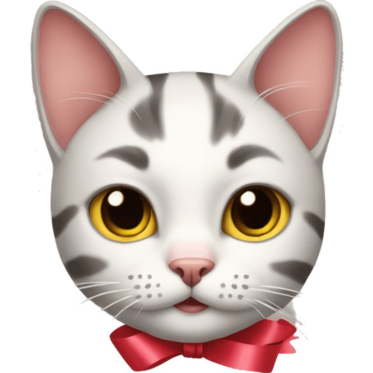 cat with ribbon emoji