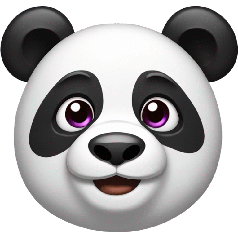 panda with purple haircut emoji