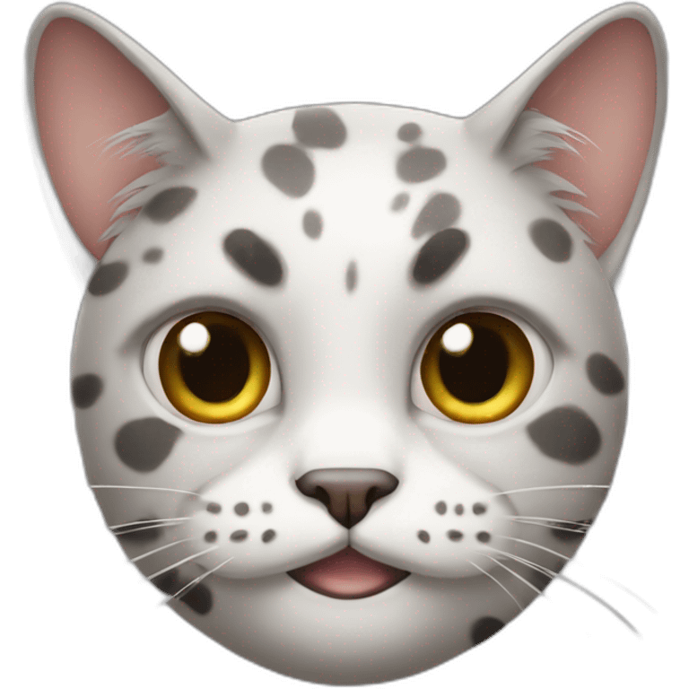 dirty and ugly cat with white spots emoji