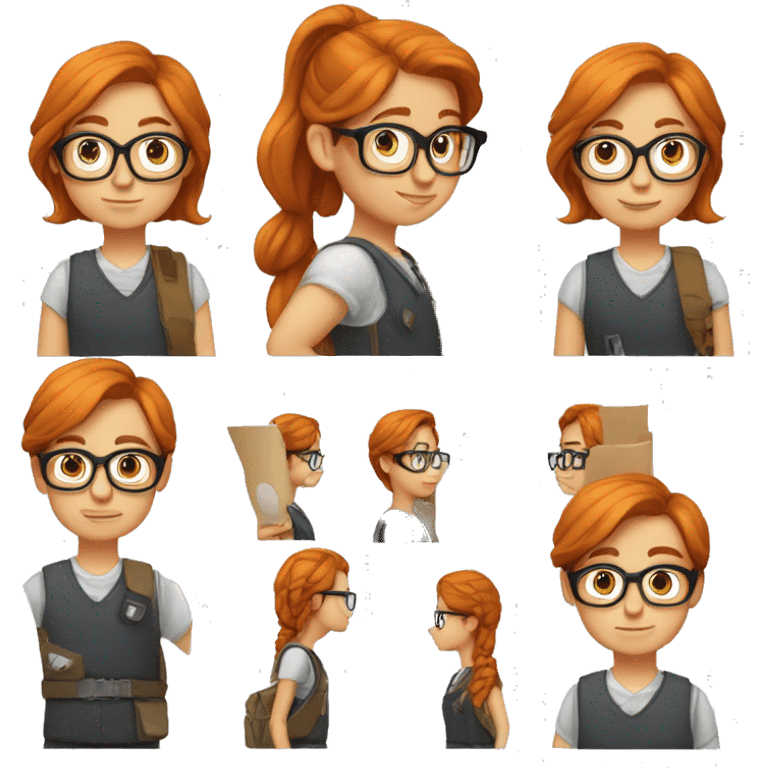 rousse geek de 17 ans qui lève le doigt  emoji