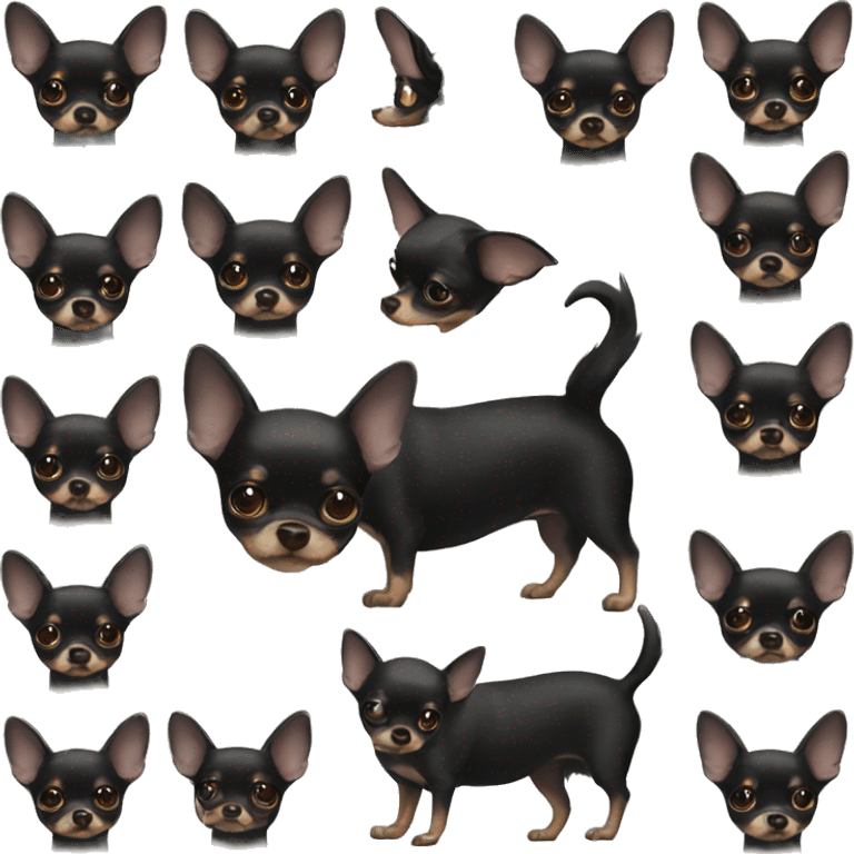 Black Chihuahua  emoji