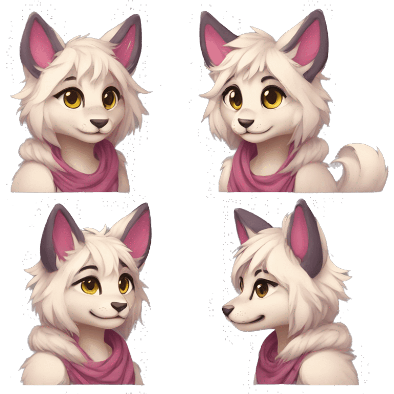 Shy kawaii cute anthro furry by Falvie, LiLaiRa, griffsnuff, AngieWolf emoji