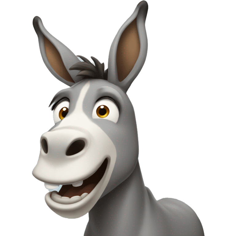 donkey shouting with eyes closed emoji