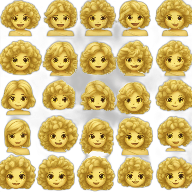 Fille avec des cheveux bouclés blond emoji