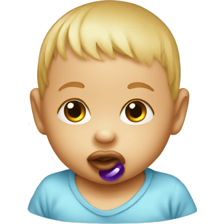 baby with a pacifier  emoji